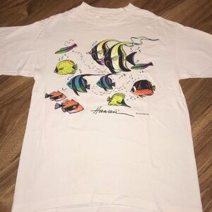Vintage 90s fish shirt SINGLE STITCH SIZE MEDIUM